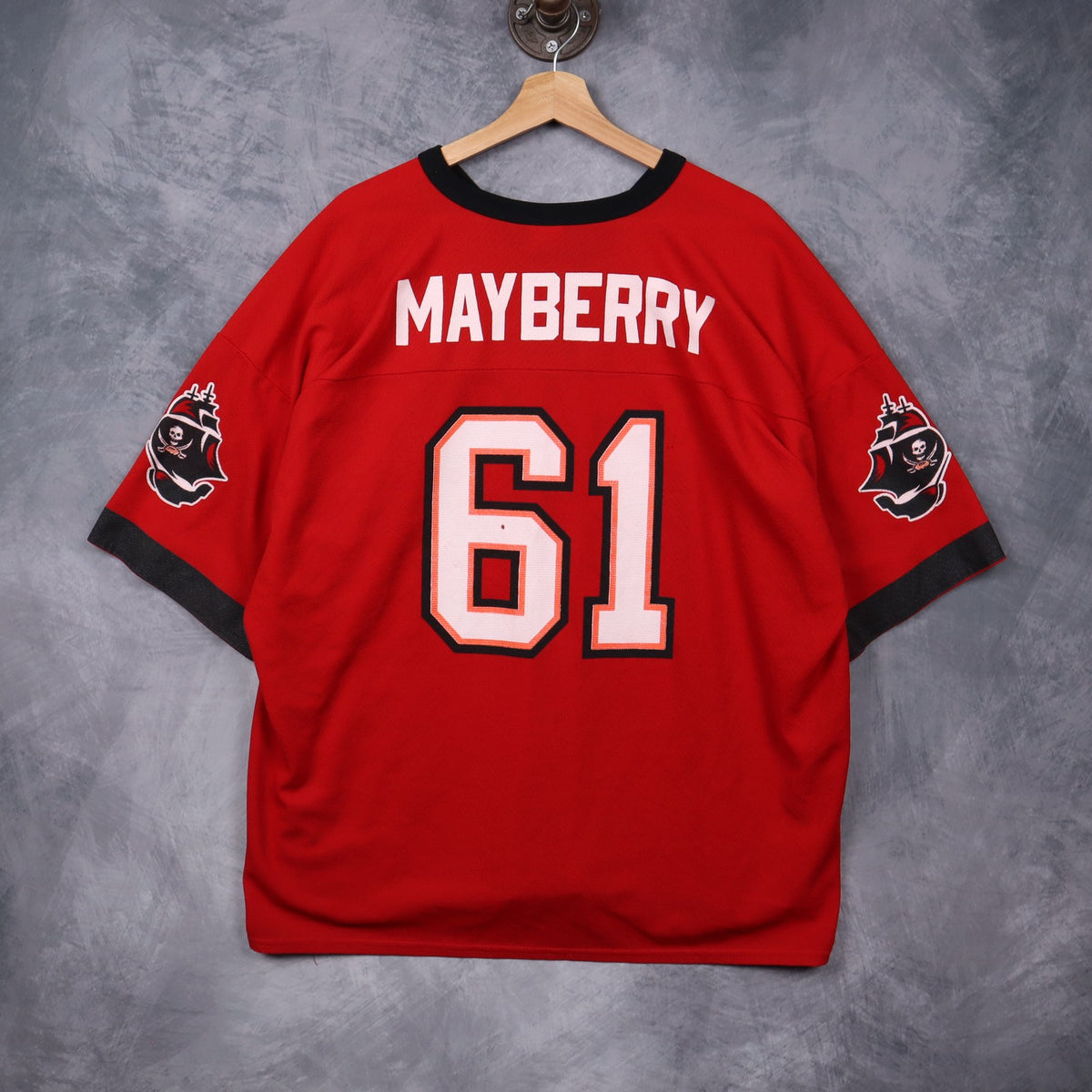90s Red Tampa Bay Buccaneers Mayberry #61 Jersey 6561