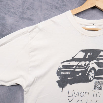 00s Cream Kia Soul 'Listen To Your Soul' Shirt 7255