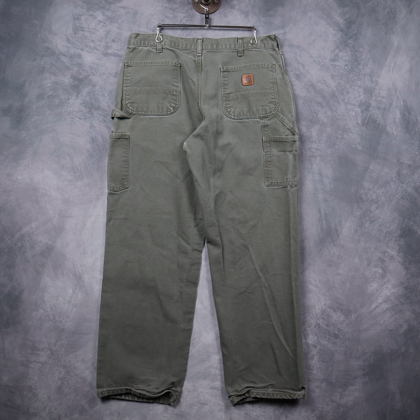 Early 2000s Moss Green Carhartt Loose Original Fit Carpenter Pants 5239