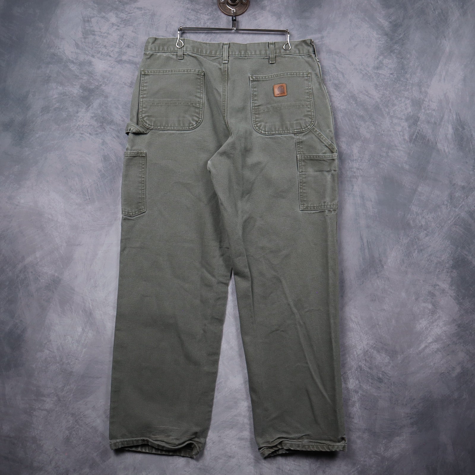 Early 2000s Moss Green Carhartt Loose Original Fit Carpenter Pants 5239
