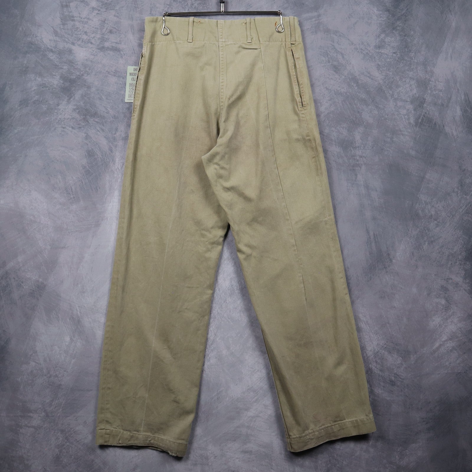 40s Khaki US Military Button Fly Trousers 5045