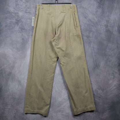 40s Khaki US Military Button Fly Trousers 5045