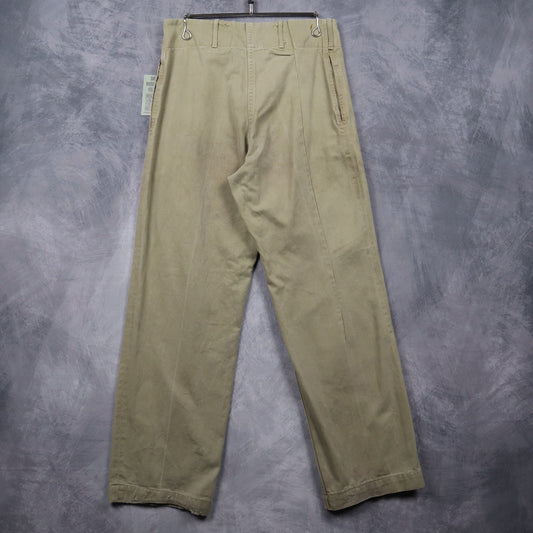 40s Khaki US Military Button Fly Trousers 5045