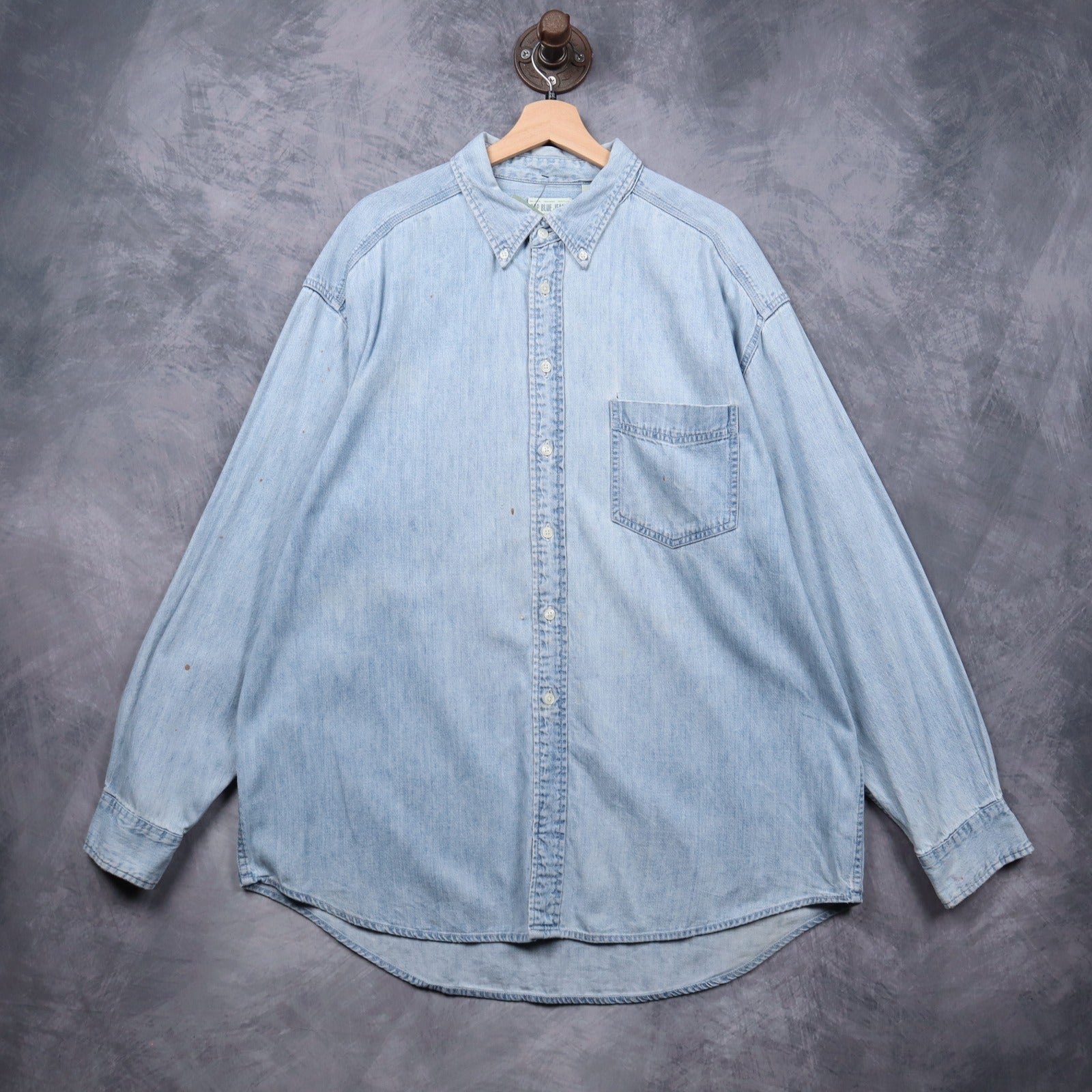 90s Light Blue Gap Denim Button Up Shirt 5475