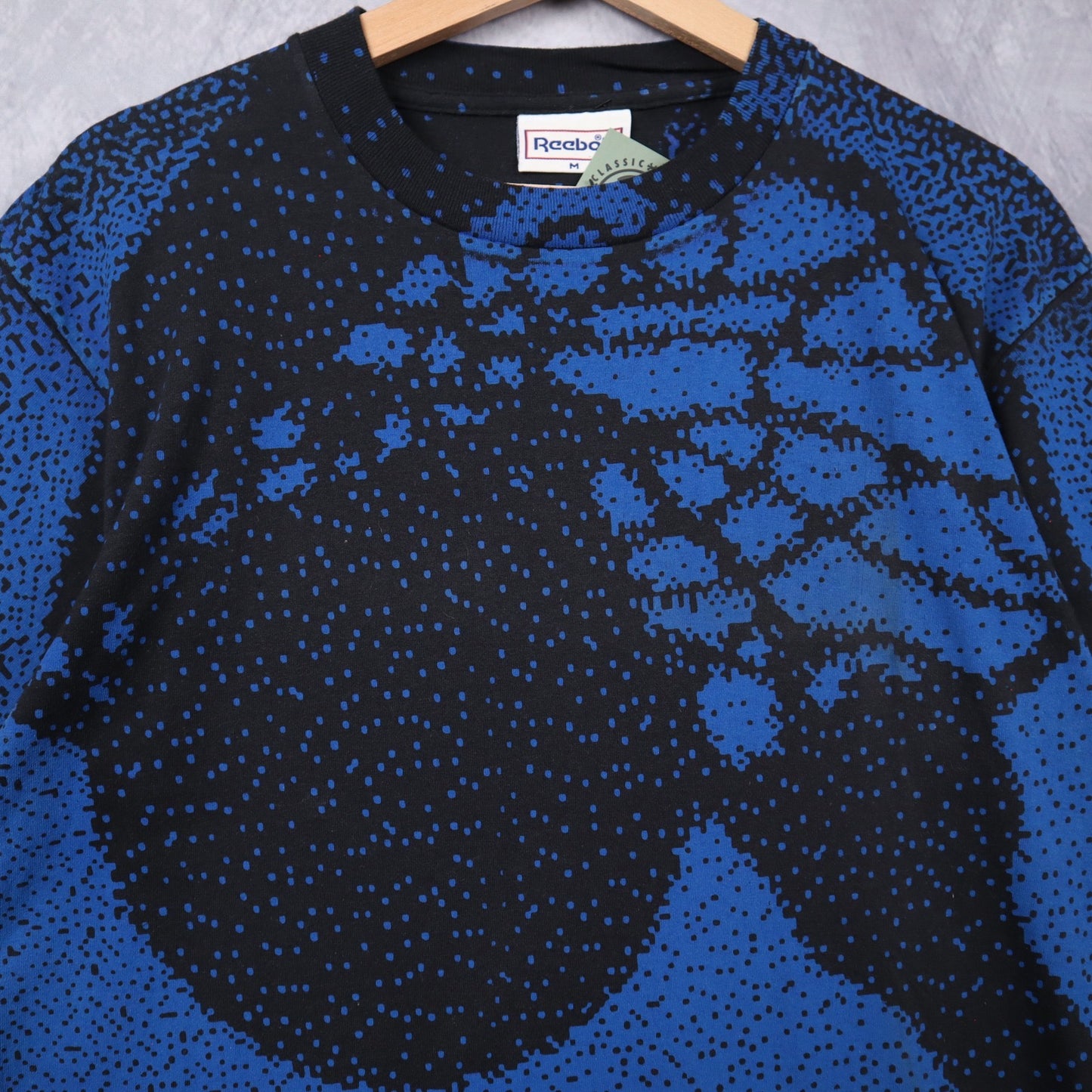 90s Blue Reebok Shaq All Over Print Shirt 4678