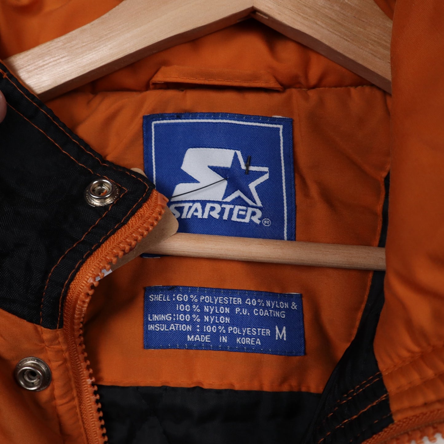 90s Orange Texas Longhorns Starter Hooded Jacket 5921