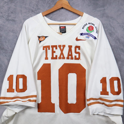 2005 White Texas Longhorns Rose Bowl V. Young Nike Jersey 5813