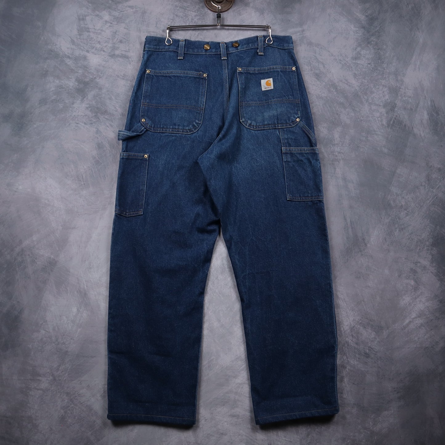 90s Dark Wash Denim Carhartt Double Knee Carpenter Work Pants 5063
