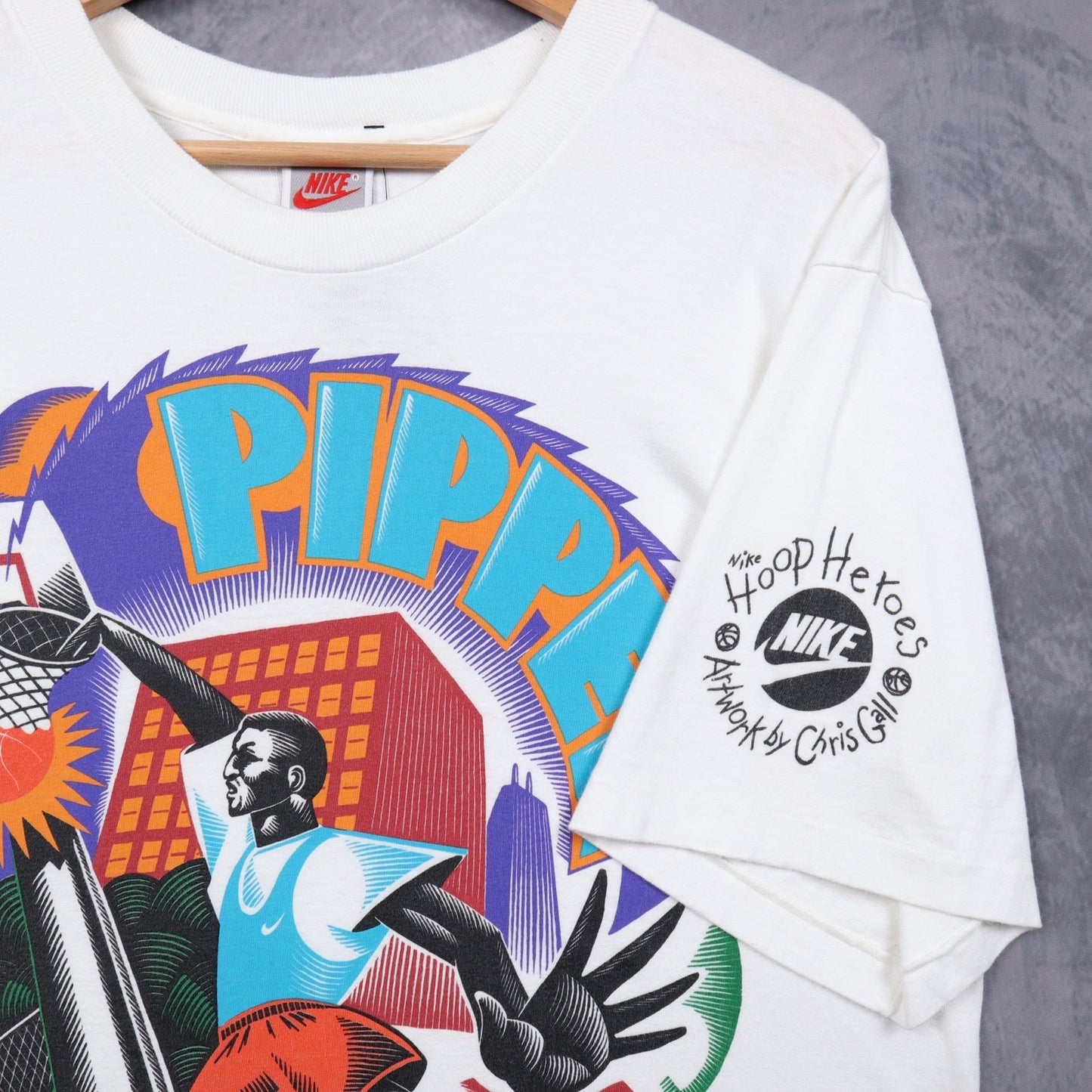 90s White Nike Pippen Hoop Heroes Shirt 4920