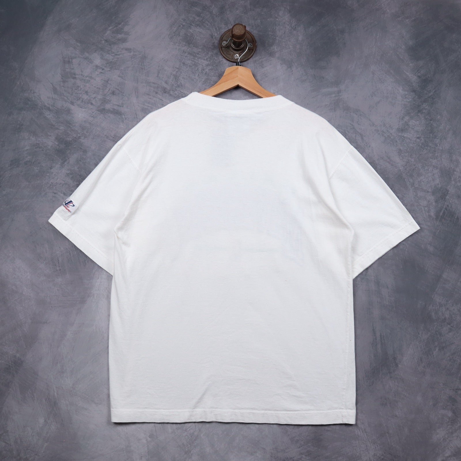 90s White Dallas Mavericks Embroidered Logo Athletic Shirt 5154