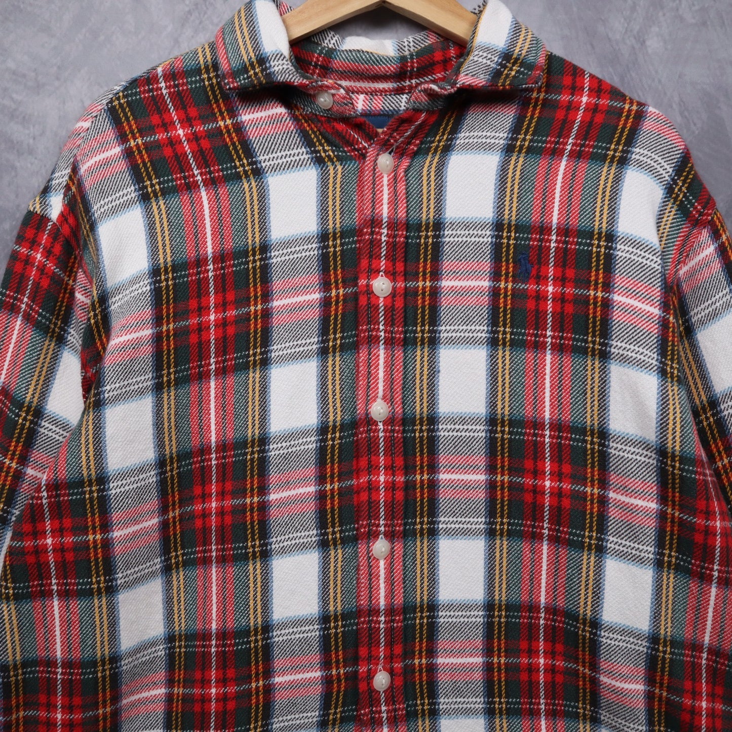 00s Red Plaid Polo Ralph Lauren Flannel Shirt 4705