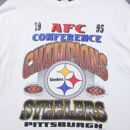 1995 White Pittsburgh Steelers AFC Conference Champions Shirt 6715