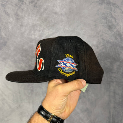 90s Black Chicago Bears Annco Super Bowl XX Champions Snapback Hat 6856