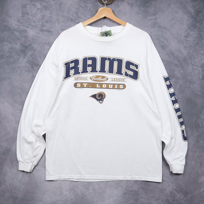 2000 White St. Louis Rams NFL Long Sleeve Shirt 6541