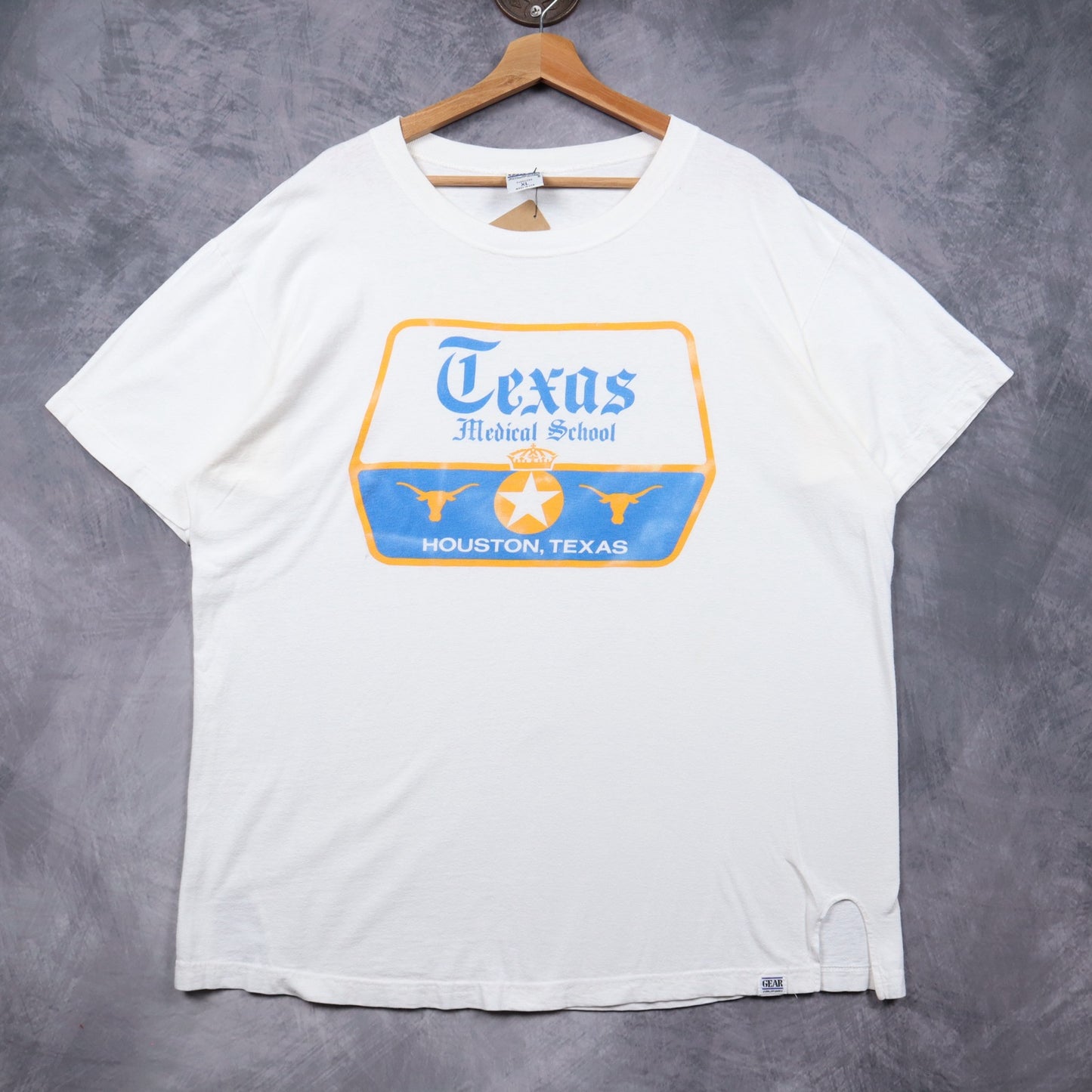 90s White Texas Medical School Houston Shirt 5743