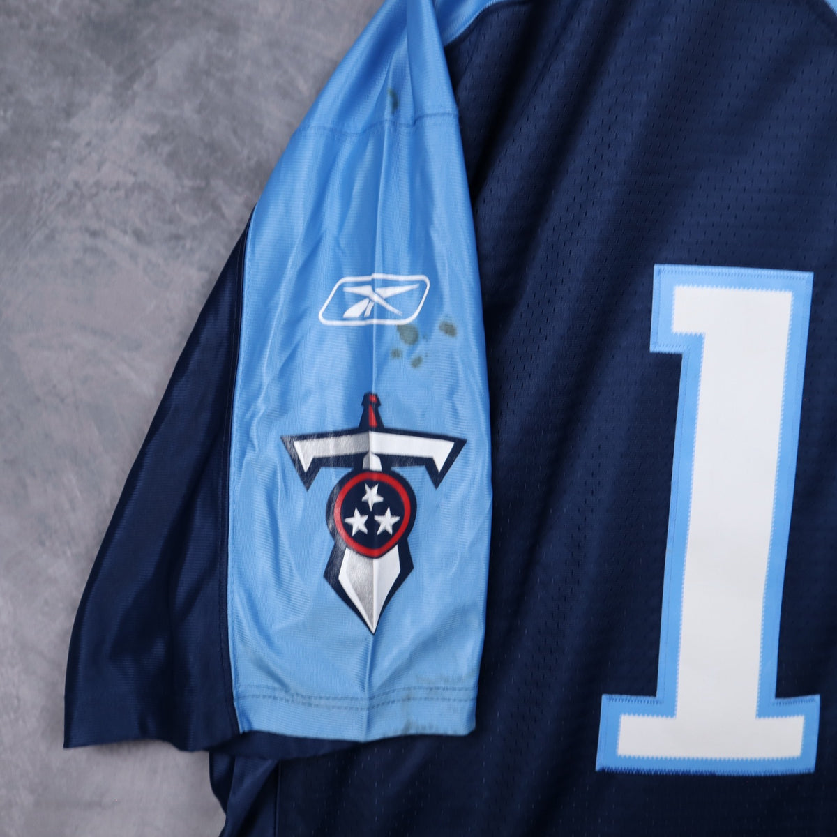 00s Navy Blue Tennessee Titans Vince Young #10 Reebok NFL Jersey 6572