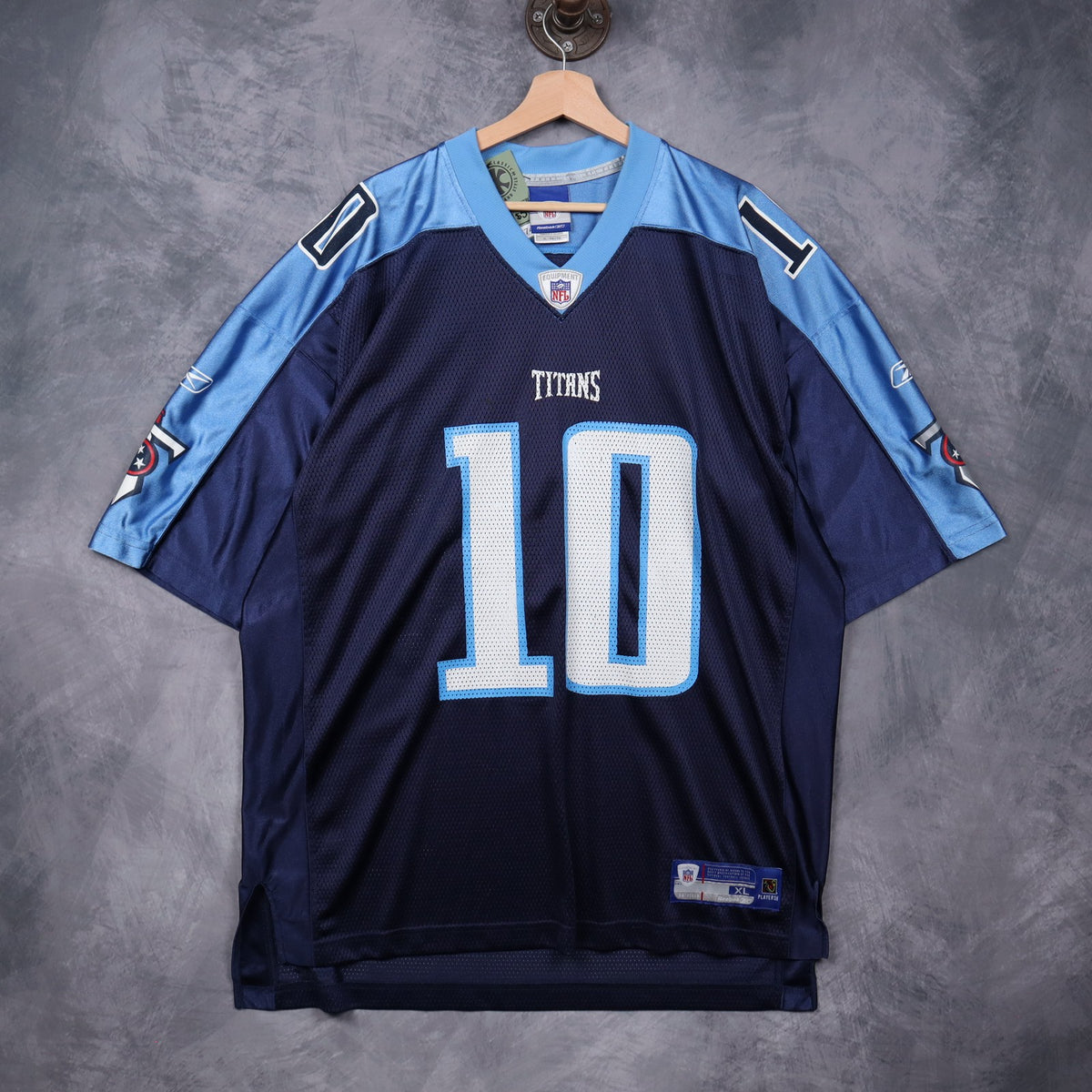 00s Navy Blue Tennessee Titans Vince Young #10 Reebok NFL Jersey 6574