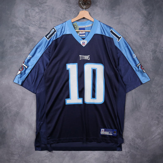 00s Navy Blue Tennessee Titans Vince Young #10 Reebok NFL Jersey 6574