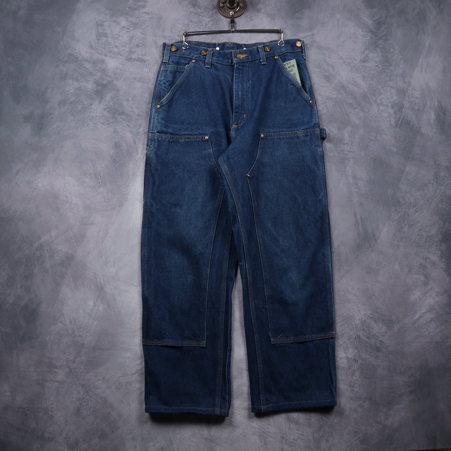 90s Dark Wash Denim Carhartt Double Knee Carpenter Work Pants 5063