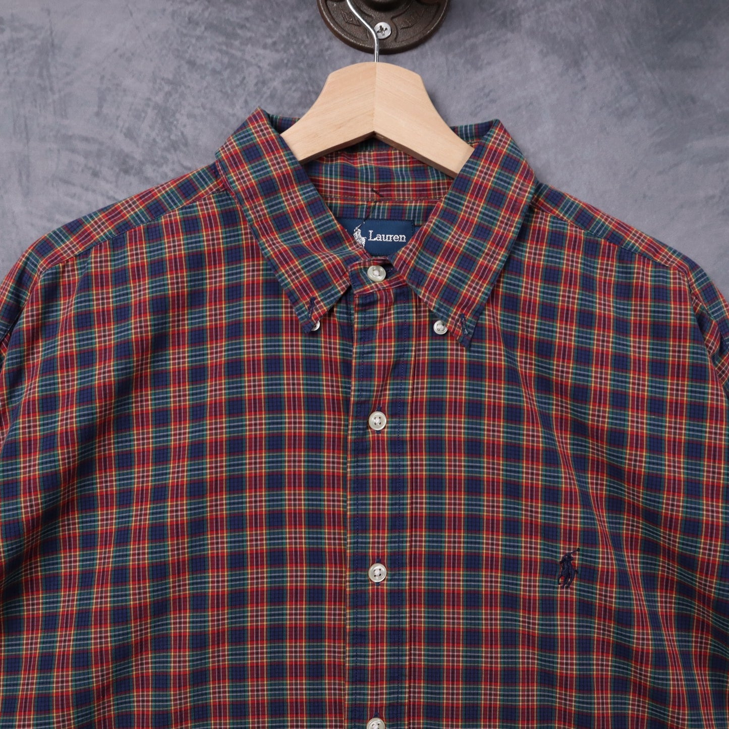 90s Red Plaid Ralph Lauren Blake Long Sleeve Button Up Shirt 5408