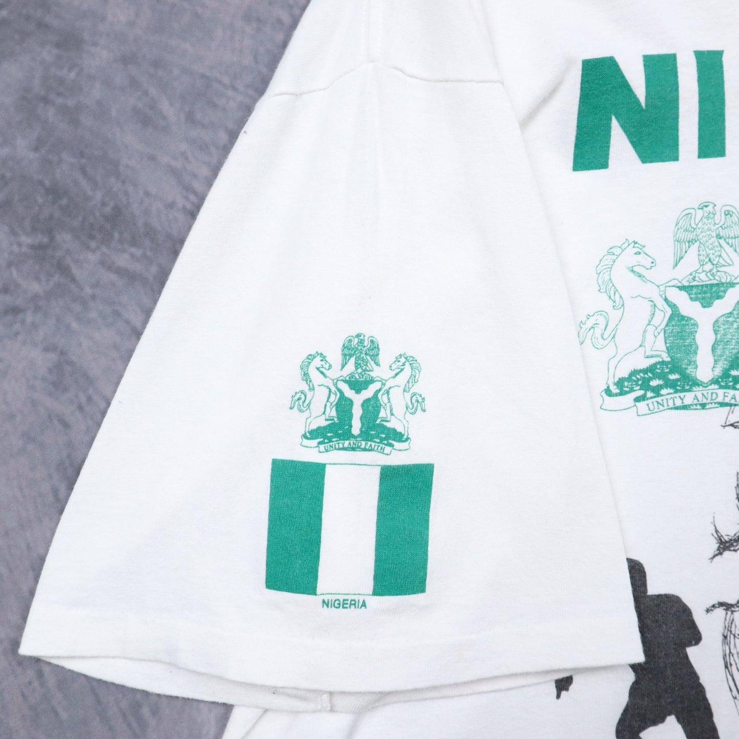 90s White Nigeria Soccer World Cup Shirt 4924