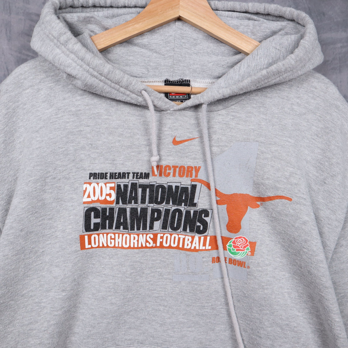 2005 Grey Texas Longhorns National Champions Nike Hoodie 5653