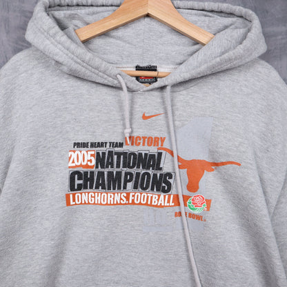 2005 Grey Texas Longhorns National Champions Nike Hoodie 5653