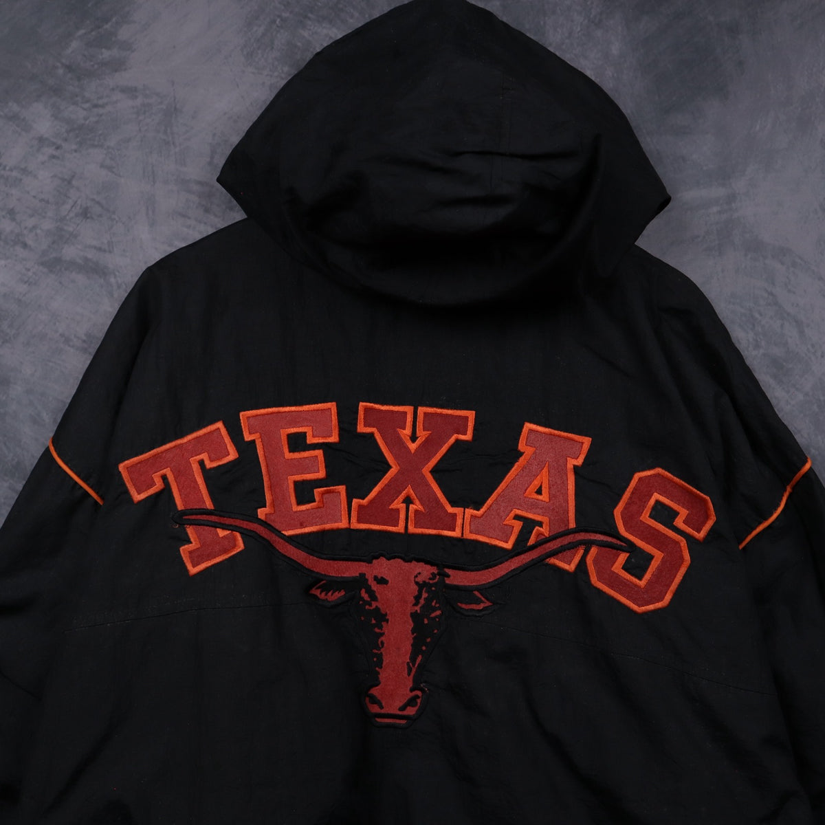 90s Black Texas Longhorns Hooded Jacket 5920