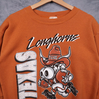 90s Orange University Of Texas Longhorns Crewneck Sweatshirt 5688