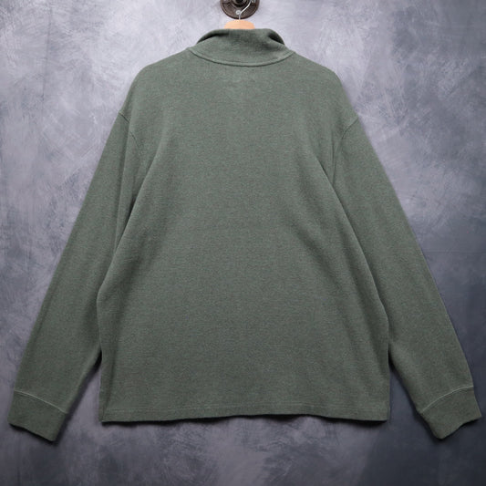90s Sage Green Polo Ralph Lauren Quarter Zip Sweatshirt 4708