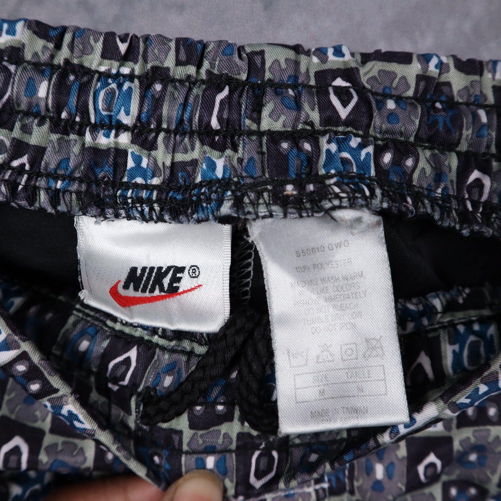 90s Blue Multi Nike Geometric Print Shorts 5201