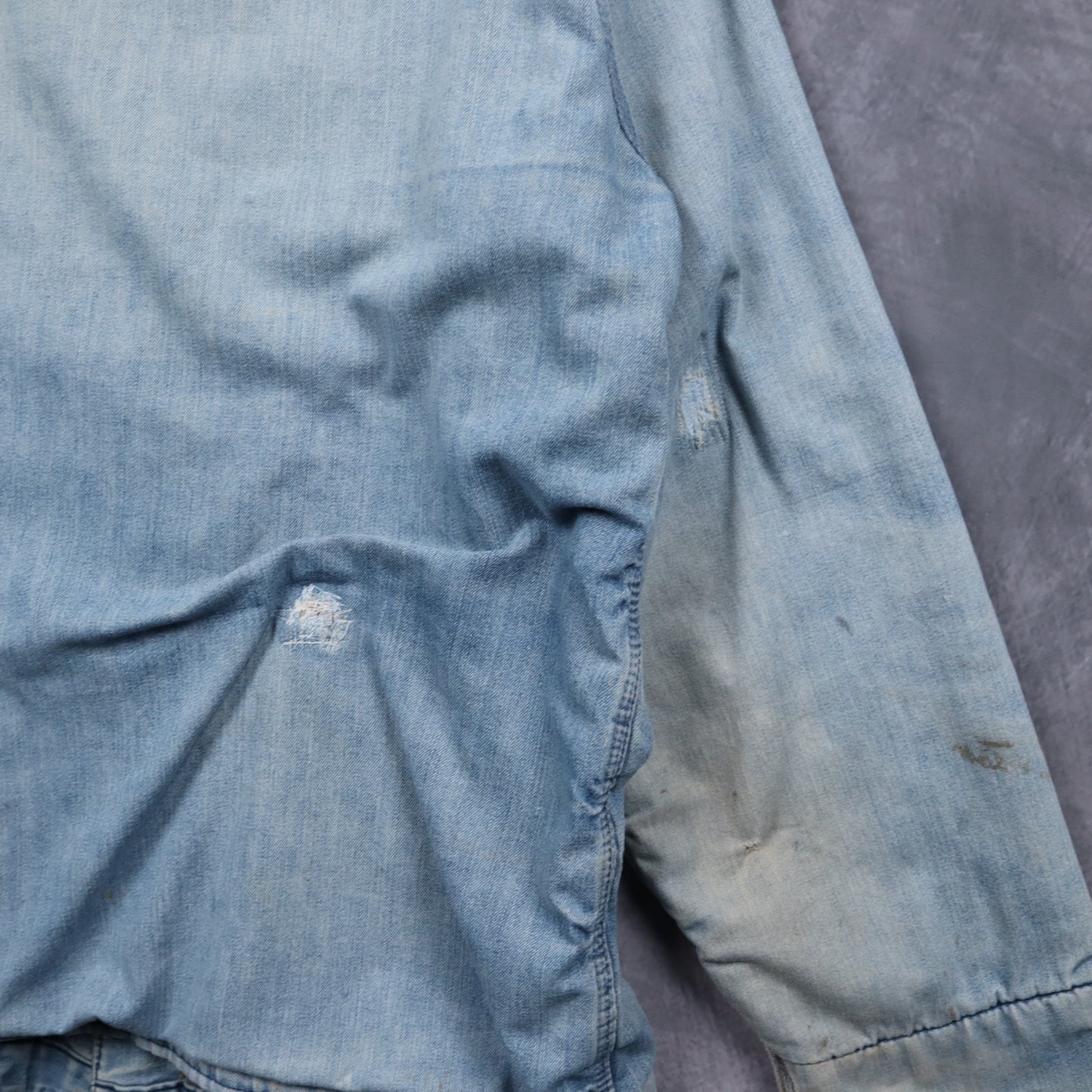 70s Faded Blue Big Mac Blanket Lined Denim Chore Jacket 5090