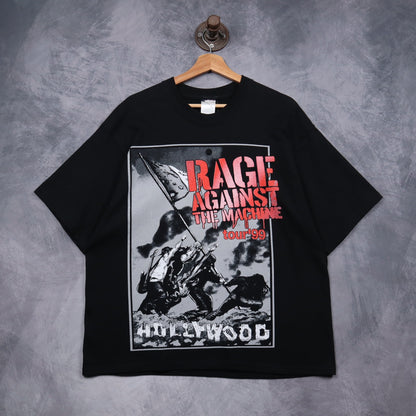 1999 Black Rage Against The Machine Hollywood Tour Shirt 5124