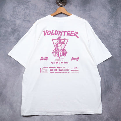 1998 White Budweiser Peace Love Shirt 4841