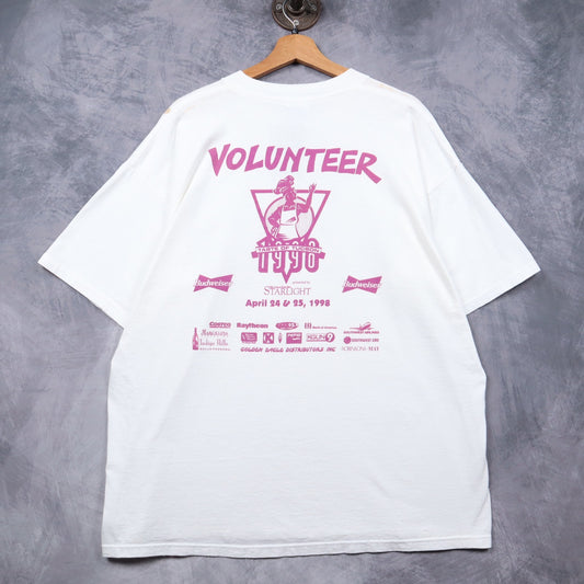 1998 White Budweiser Peace Love Shirt 4841