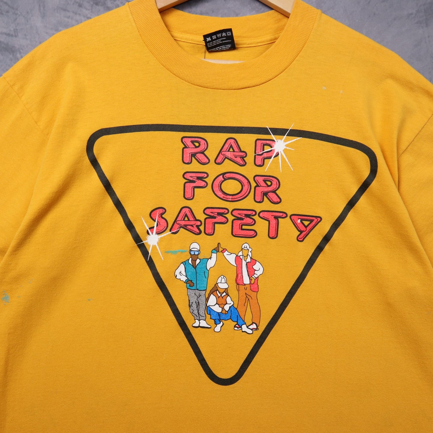 90s Yellow Rap For Safety Shirt 5417