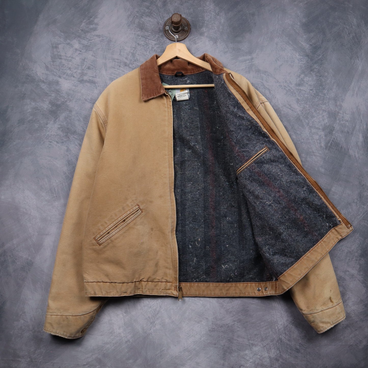 90s Tan Brown Carhartt Detroit Jacket 4807