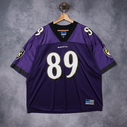90s Purple Baltimore Ravens Taylor #89 Adidas Jersey 6568
