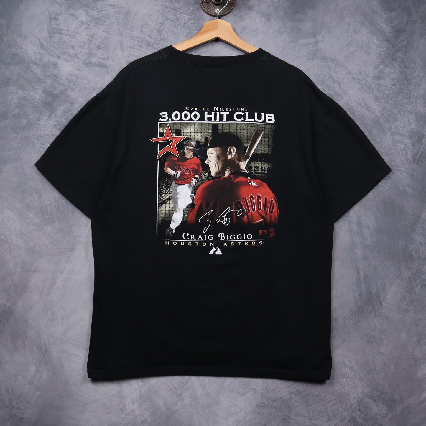 2007 Black Craig Biggio 3,000 Hit Club Houston Astros Shirt 5586