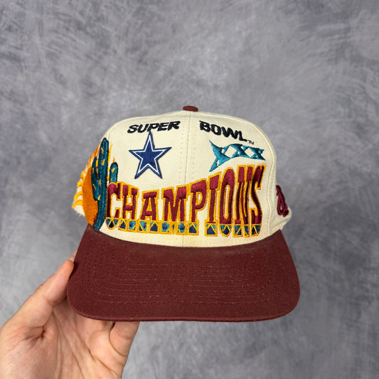 1996 Cream Dallas Cowboys Super Bowl XXX Champions Snapback Hat 6852