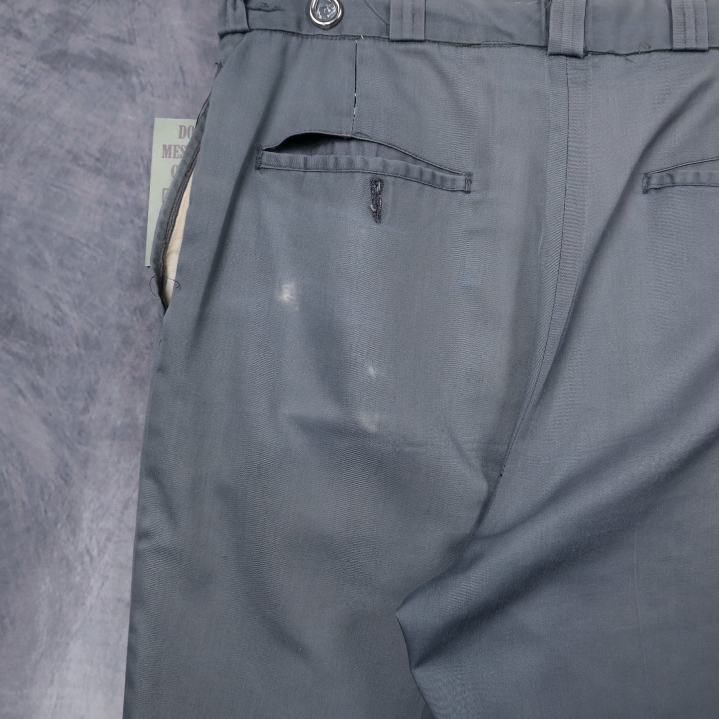 60s Slate Blue Koratron Work Trousers 5229