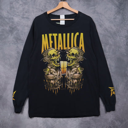 00s Black Metallica Skull Pushead Long Sleeve Shirt 4970