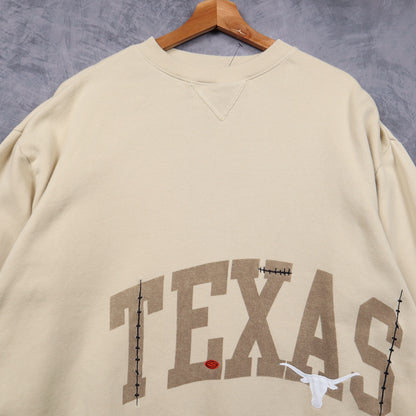 Early 00s Cream Texas Longhorns Cactus Jack Mitchell & Ness Crewneck Sweatshirt 5721