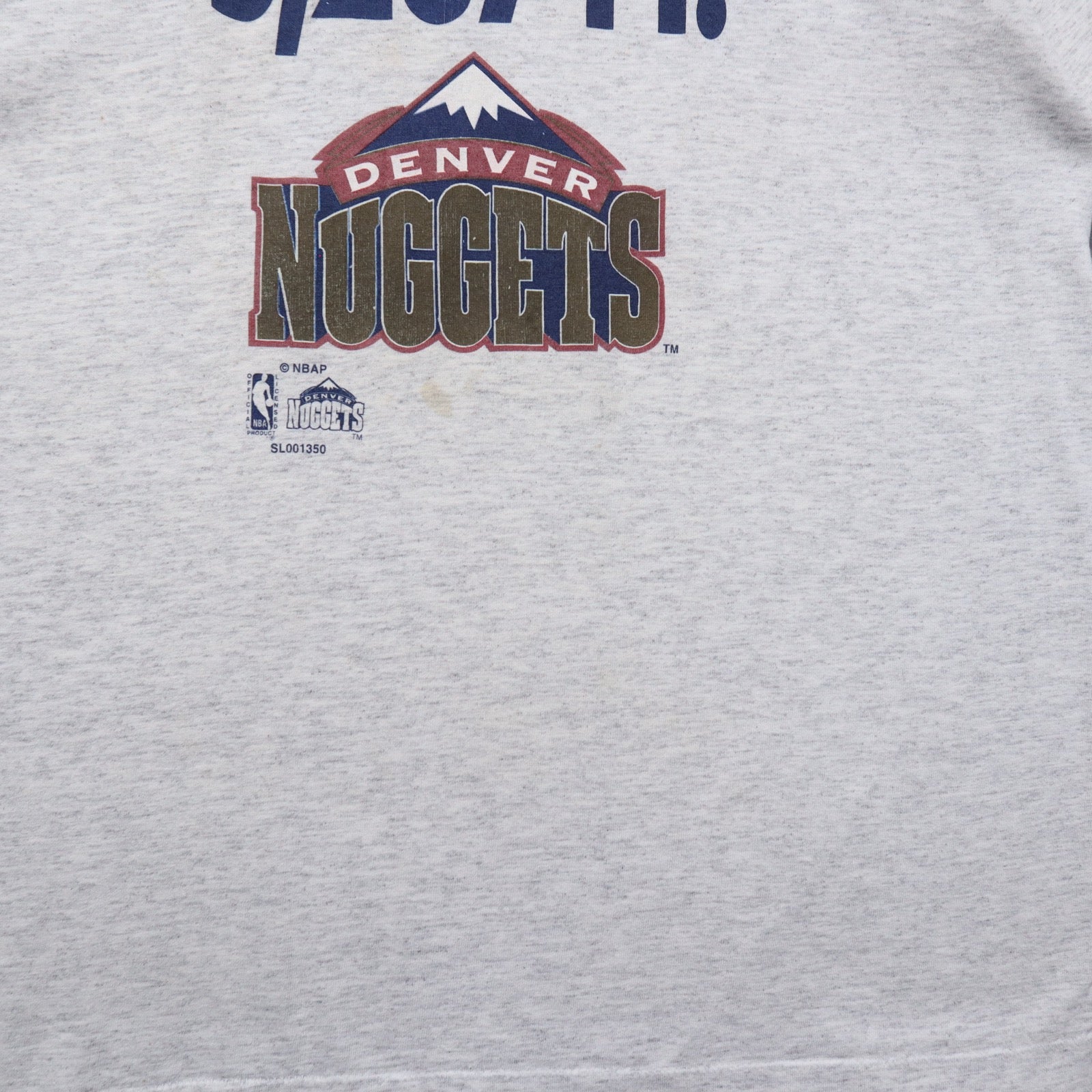 90s Heather Grey Denver Nuggets Mt. Mutombo Shirt 5350