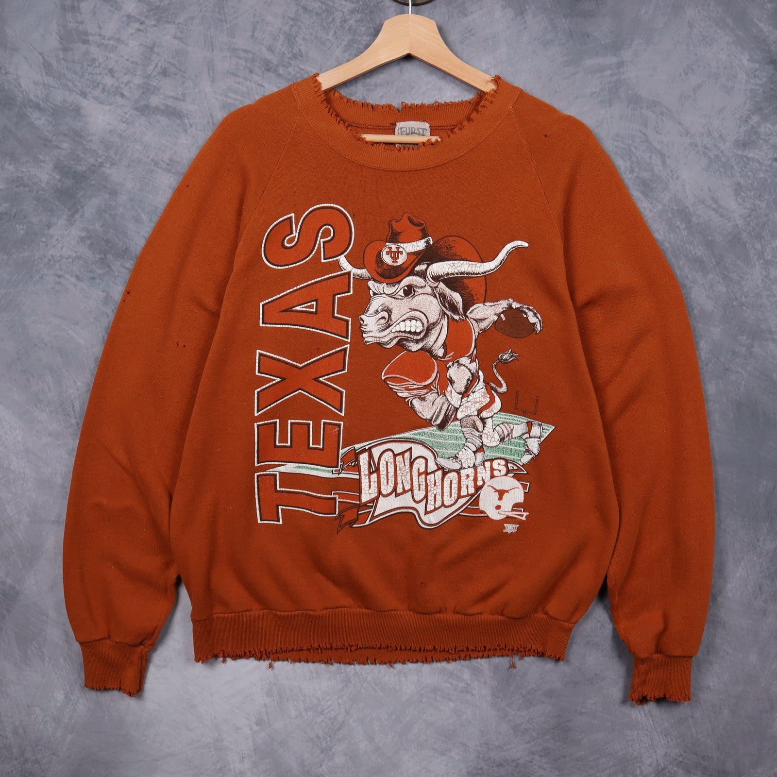 90s Burnt Orange Texas Longhorns Crewneck Sweatshirt 5686