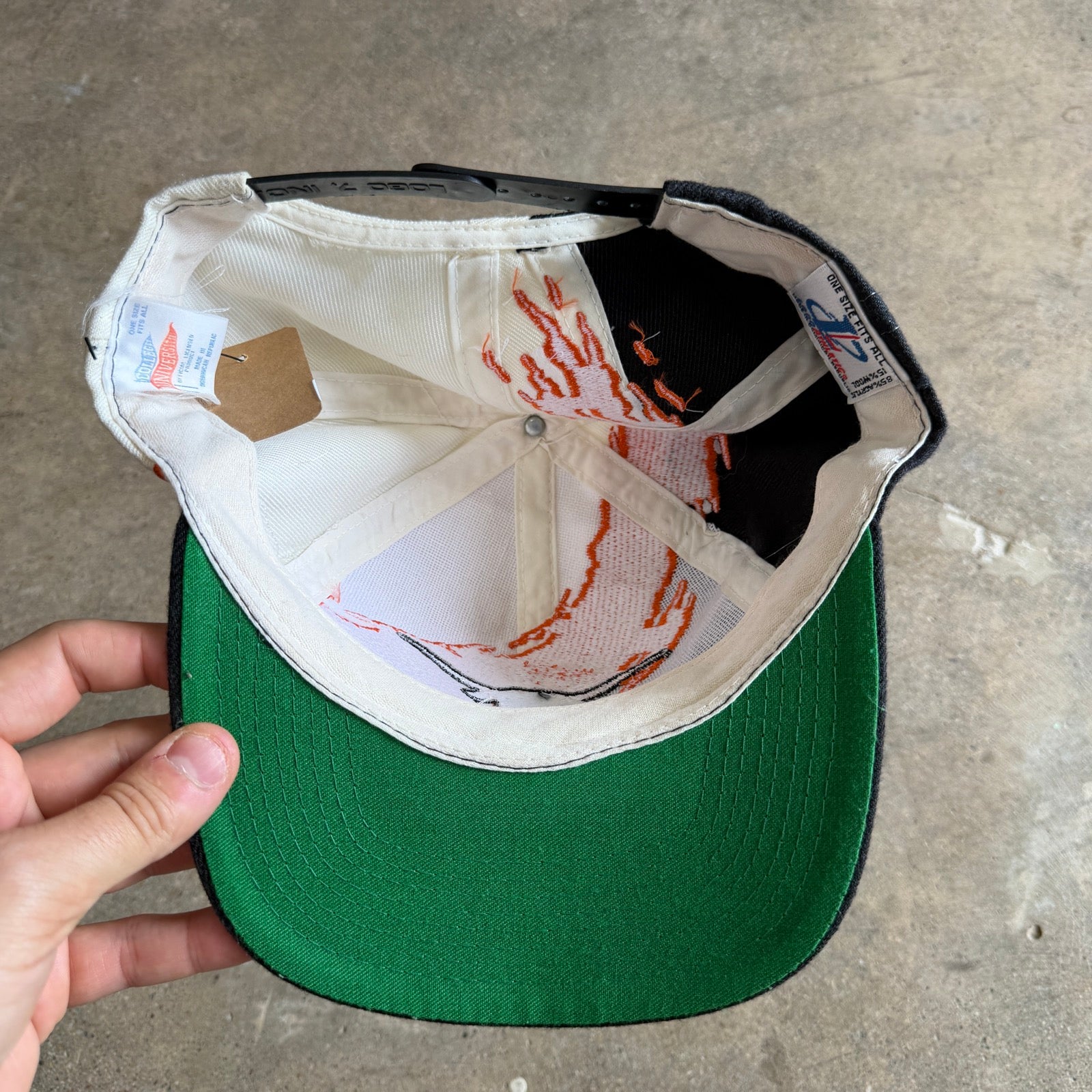 90s Black Texas Longhorns Logo Athletic Splash Snapback Hat 5781