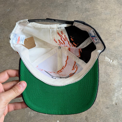 90s Black Texas Longhorns Logo Athletic Splash Snapback Hat 5781