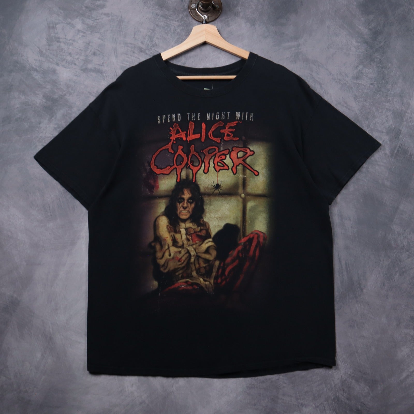 00s Black Alice Cooper Spend The Night With Shirt 5376