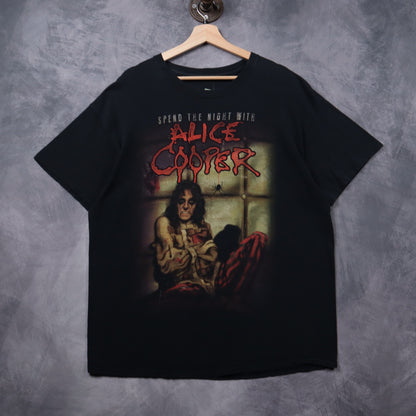 00s Black Alice Cooper Spend The Night With Shirt 5376