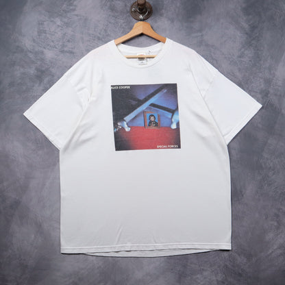 90s White Alice Cooper Special Forces Shirt 5336